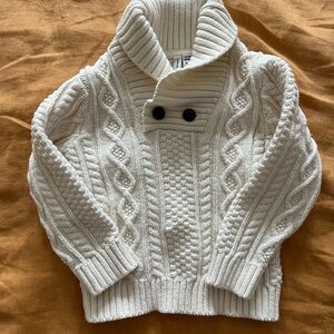 Janie and Jack Cream Cable Knit Sweater